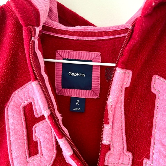 Red Gap Zip Up Sweater - Picture 2 of 3